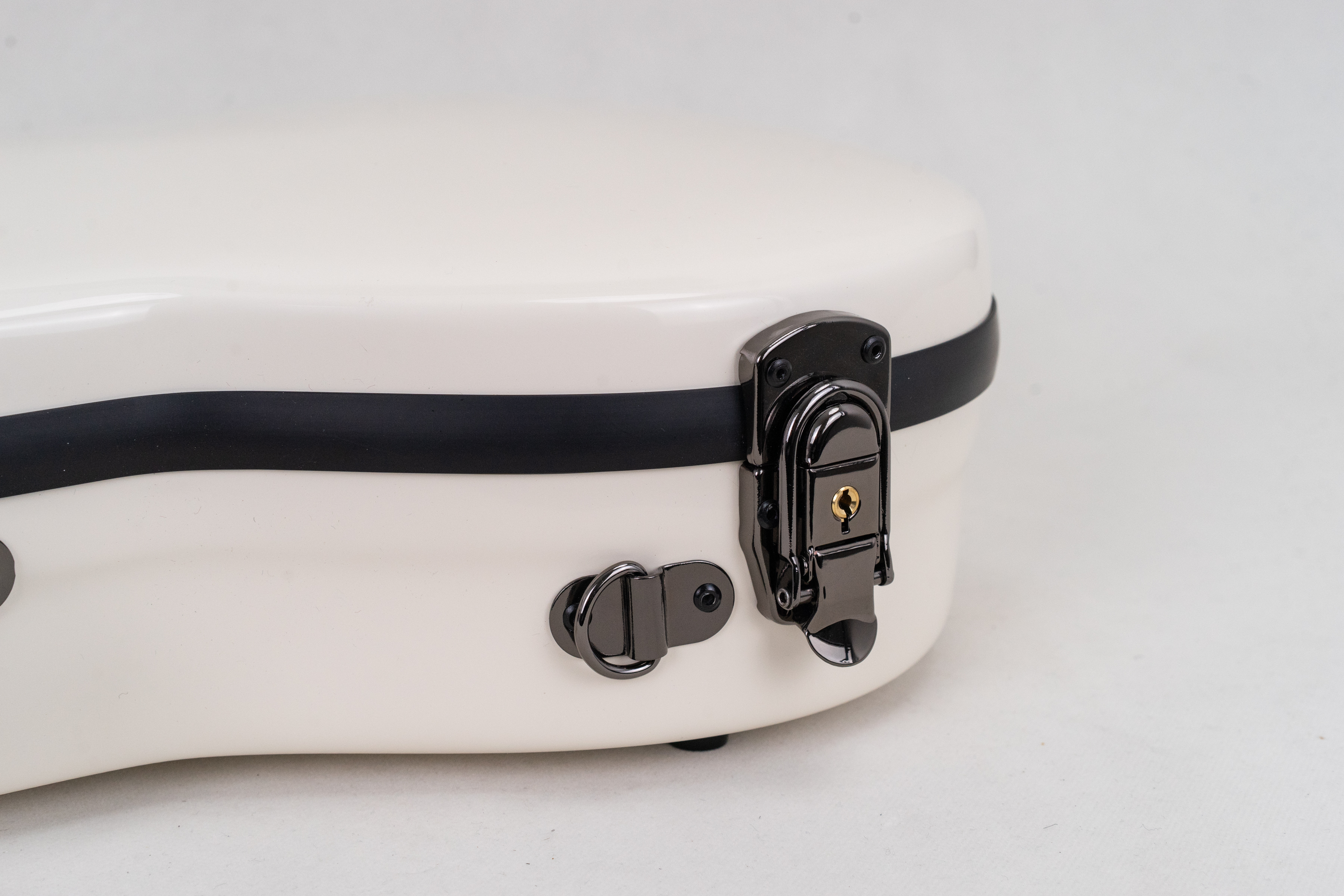 Premium Fiberglas Bariton Ukulele-Koffer  - Weiß